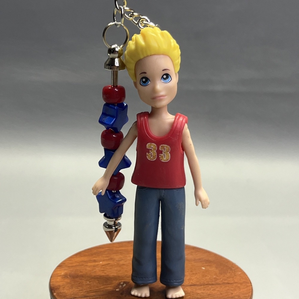 Polly Pocket Tank Boy Toy Bag Charm Keychain Handmade Ornament Vintage OOAK Y2K